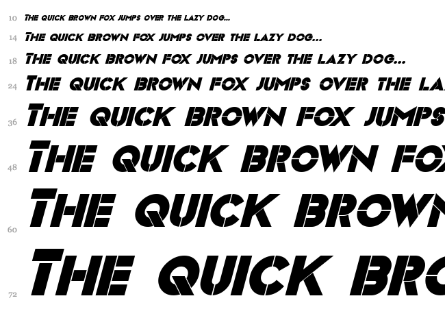 Videopac font waterfall
